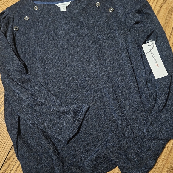 Liz Claiborne Black Crew Neck Sweater - Picture 3 of 7